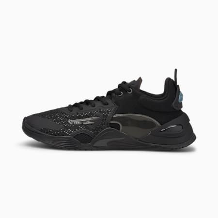 puma black running shoes