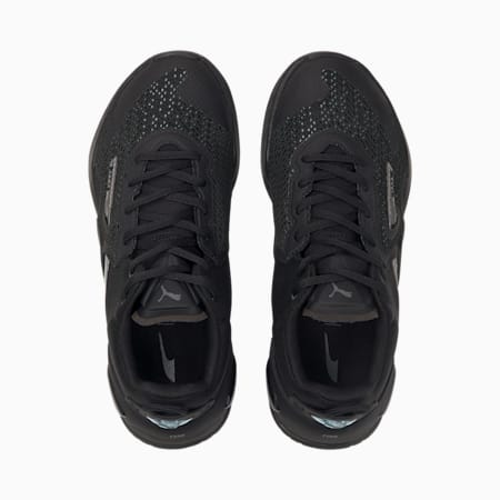 puma black and pink shoes