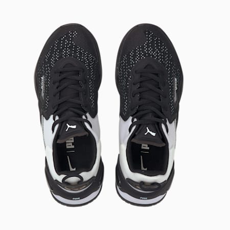 puma black and pink shoes