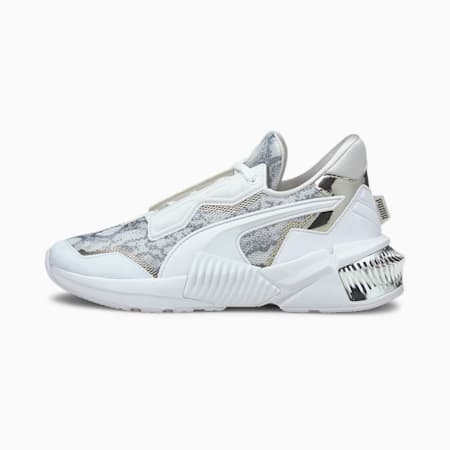 Provoke XT Untamed Women's Training Shoes, Puma White-Metallic Silver-CASTLEROCK, small-SEA