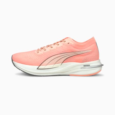 Deviate NITRO Women's Running Shoes, Elektro Peach-Puma White, small-GBR