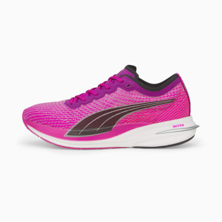 Deviate NITRO Women's Running Shoes, Deep Orchid-Puma Black-Metallic Silver, small-SEA