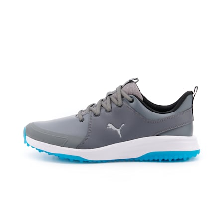 Grip Fusion Pro 3.0 Men's Golf Shoes, QUIET SHADE-Puma Silver-Ibiza Blue, small-SEA