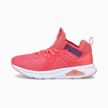 Enzo 2 Sparkle Youth Sneakers, Sun Kissed Coral-Puma White, small-AUS