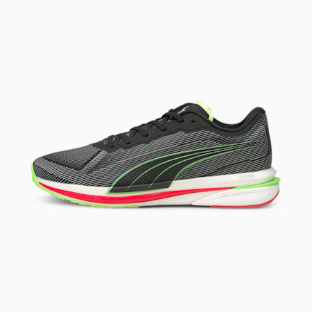 Velocity NITRO Men's Running Shoes, Puma Black-Puma White-Green Glare, small-SEA