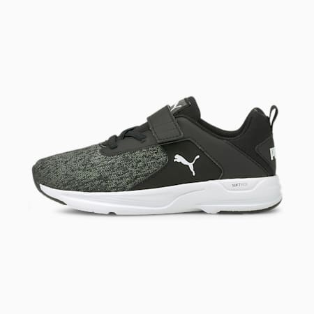 Comet 2 Alt V Kids' Trainers, Puma Black-Puma White, small