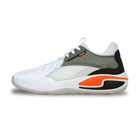 Court Rider Basketball Shoes | Puma White-Nrgy Red | PUMA Rider Pack ...