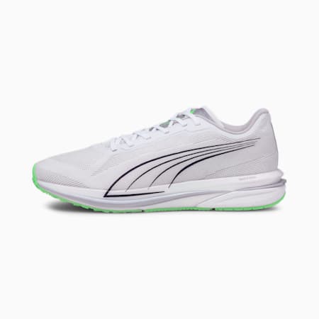 Velocity Nitro COOLadapt Men's Running Shoes, Puma White-Puma Black-Elektro Green, small-THA