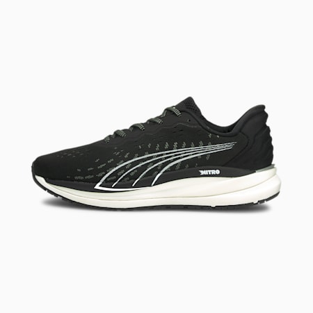 Magnify Nitro Women's Running Shoes, Puma Black-CASTLEROCK-Puma White, small-PHL