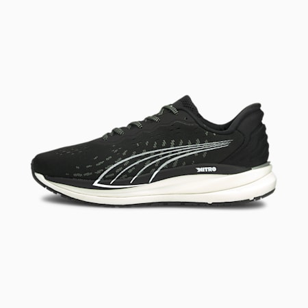 Magnify Nitro Women's Running Shoes, Puma Black-CASTLEROCK-Puma White, small-SEA