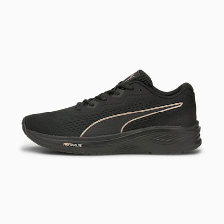 Aviator Running Shoes, Puma Black-Rose Gold, small-IDN