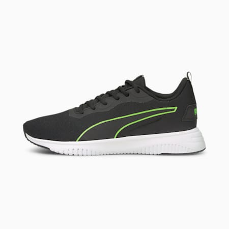 Flyer Flex Unisex Running Shoes, Puma Black-Green Glare, small-IND