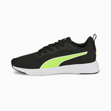 Flyer Flex Running Shoes, Puma Black-Lime Squeeze, small-IDN