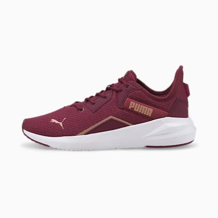 Platinum Shimmer Women's Training Shoes, Grape Wine-Rose Gold-Puma White, small-PHL