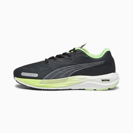 Velocity NITRO 2 Men's Running Shoes, Puma Black-Speed Green, small-IDN