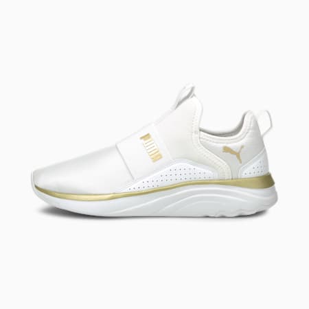 Softride Sophia Slip Shine Women's Running Shoes, Puma White-Puma Team Gold, small-SEA