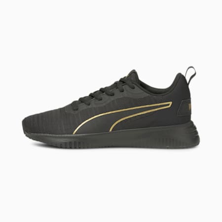 Flyer Flex Women's Running Shoes, Puma Black-Puma Team Gold, small-SEA