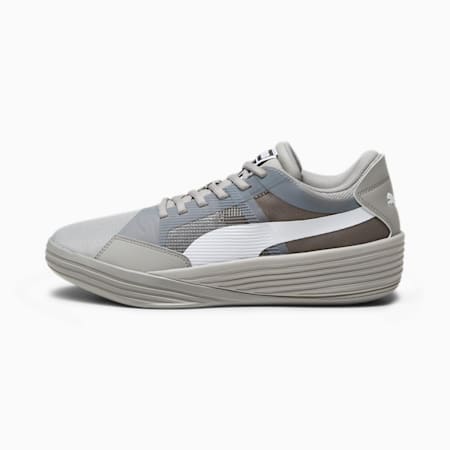 Zapatillas de baloncesto Clyde All-Pro Team, Concrete Gray-PUMA White, small