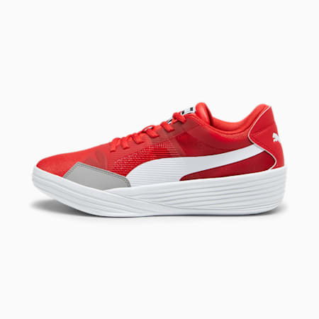Clyde All-Pro Team Basketball Shoes, For All Time Red-PUMA White-Concrete Gray, small-IDN