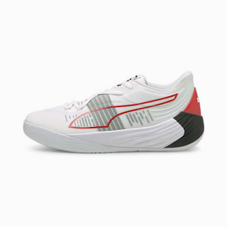 Fusion Nitro Basketball Shoes, Puma White-High Risk Red, small-PHL