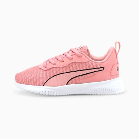 Flyer Flex Kids' Trainers, Puma White-Puma Black-Peony, small-SEA