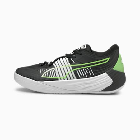 Fusion Nitro Basketball Shoes, Puma Black-Green Glare, small-GBR