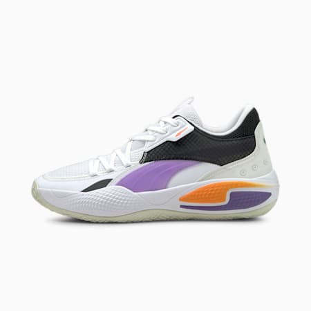 Court Rider I Basketball Shoes, Puma White-Prism Violet, small-AUS