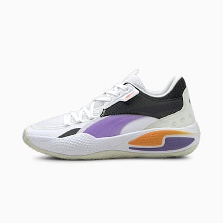 Court Rider I Basketball Shoes, Puma White-Prism Violet, small-IDN