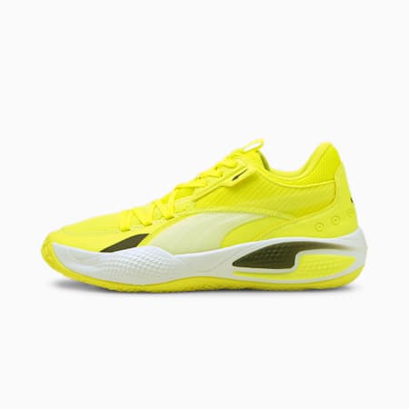 Court Rider I Basketball Shoes, Yellow Glow-Puma White, small