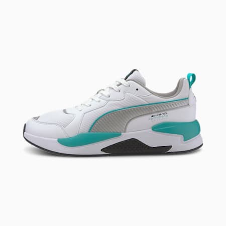 Mercedes X-Ray Trainers, Puma White-Puma Silver-Puma Black, small-SEA