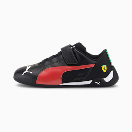 Scuderia Ferrari Race R-Cat Kids’ Motorsport Shoes, Puma Black-Rosso Corsa, small
