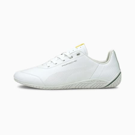 Porsche Legacy Ridge Cat Motorsport Shoes, Puma White-Puma White-Blue Spruce, small-SEA