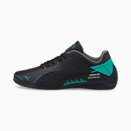 Mercedes F1 Drift Cat Delta Motorsport Shoes, Puma Black-Spectra Green, small-SEA