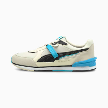 Porsche Legacy Low Racer Motorsport Shoes, Ivory Glow-Puma Black-Blue Atoll, small-GBR