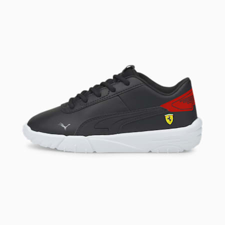 Scuderia Ferrari Drift Cat Delta Kids' Motorsport Shoes, Puma Black-Rosso Corsa, small-PHL