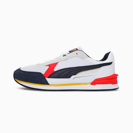 Red Bull Racing Low Racer Men's Sneakers, Puma White-NIGHT SKY-Chinese Red, small-IND