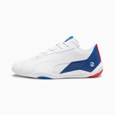 BMW M Motorsport R-Cat Machina Unisex Motorsport Shoes, PUMA White-PUMA White, small-AUS