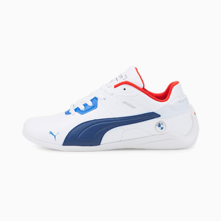 BMW M Motorsport Drift Cat Delta Youth Motorsport Shoes, Puma White-Estate Blue, small-PHL