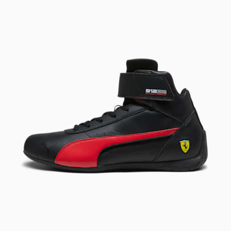 Chaussure de sports automobiles mi-montante Scuderia Ferrari Neo Cat, PUMA Black-Rosso Corsa, small