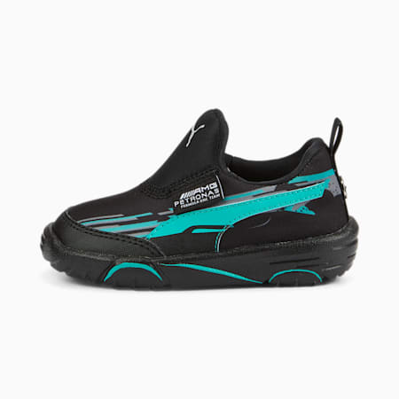 Scarpe da motorsport Mercedes-AMG Petronas Formula 1 Bao Kart da neonato, Puma Black-Spectra Green-Puma Black, small