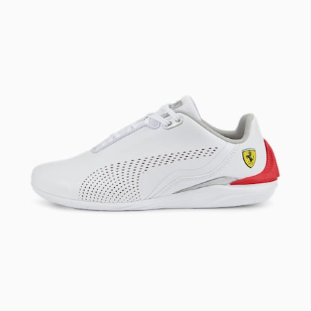 Chaussures de sports automobiles Drift Cat Decima Scuderia Ferrari Enfant et Adolescent, Puma White-Rosso Corsa, small-DFA