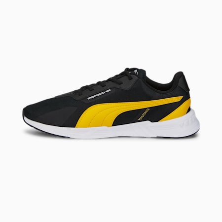 Porsche Legacy Tiburion Motorsport Shoes, Puma Black-Lemon Chrome-Puma White, small-THA