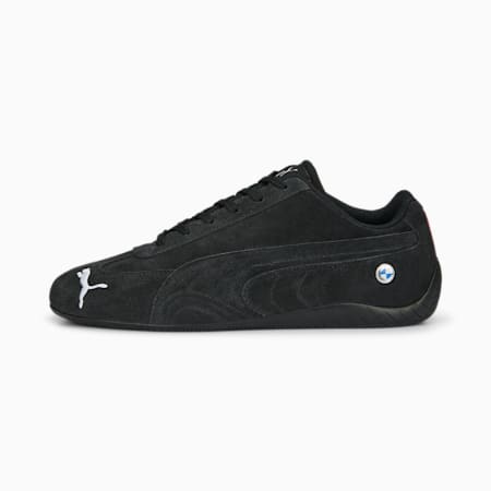 BMW M Motorsport Speedcat Unisex Driving Shoes, PUMA Black-PUMA Black, small-AUS