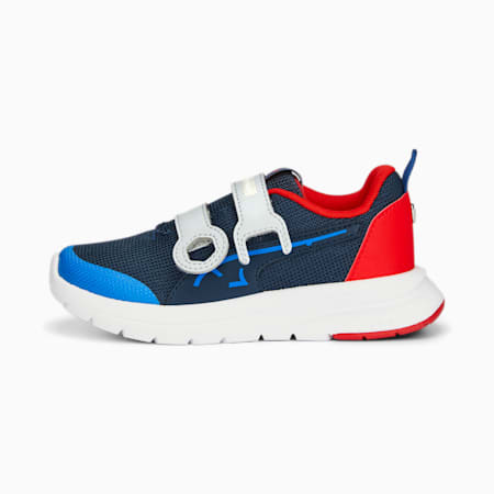 BMW M Motorsport Evolve PTC V Motorsport Shoes Kids, PUMA Black-Estate Blue-Fiery Red, small-DFA