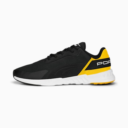 Porsche Legacy Tiburion Logo Motorsport Unisex Sneakers, PUMA Black-PUMA Black, small-AUS