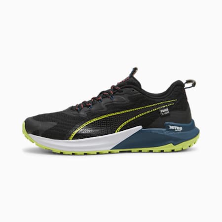 Fast-Trac NITRO 2 Men's Running Shoes, PUMA Black-Lime Pow-Ocean Tropic, small-AUS