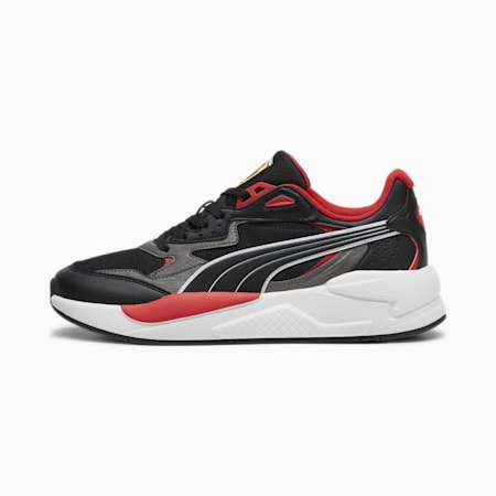 Scuderia Ferrari X-Ray Speed motorsportschoenen, PUMA Black-Puma Aged Silver-Rosso Corsa, small