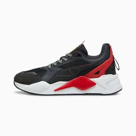 รองเท้าผ้าใบยูนิเซ็กซ์ Ferrari RS-X, PUMA Black-Rosso Corsa-PUMA White, small-THA