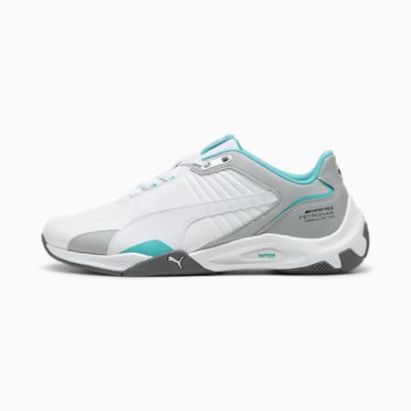 Mercedes AMG-Petronas F1® Kart Cat NITRO™ Unisex Shoes, PUMA White- Team Silver, small-SEA