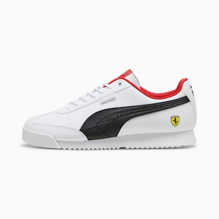 Scuderia Ferrari Roma Via Unisex Sneakers, PUMA White-PUMA Black, small-AUS